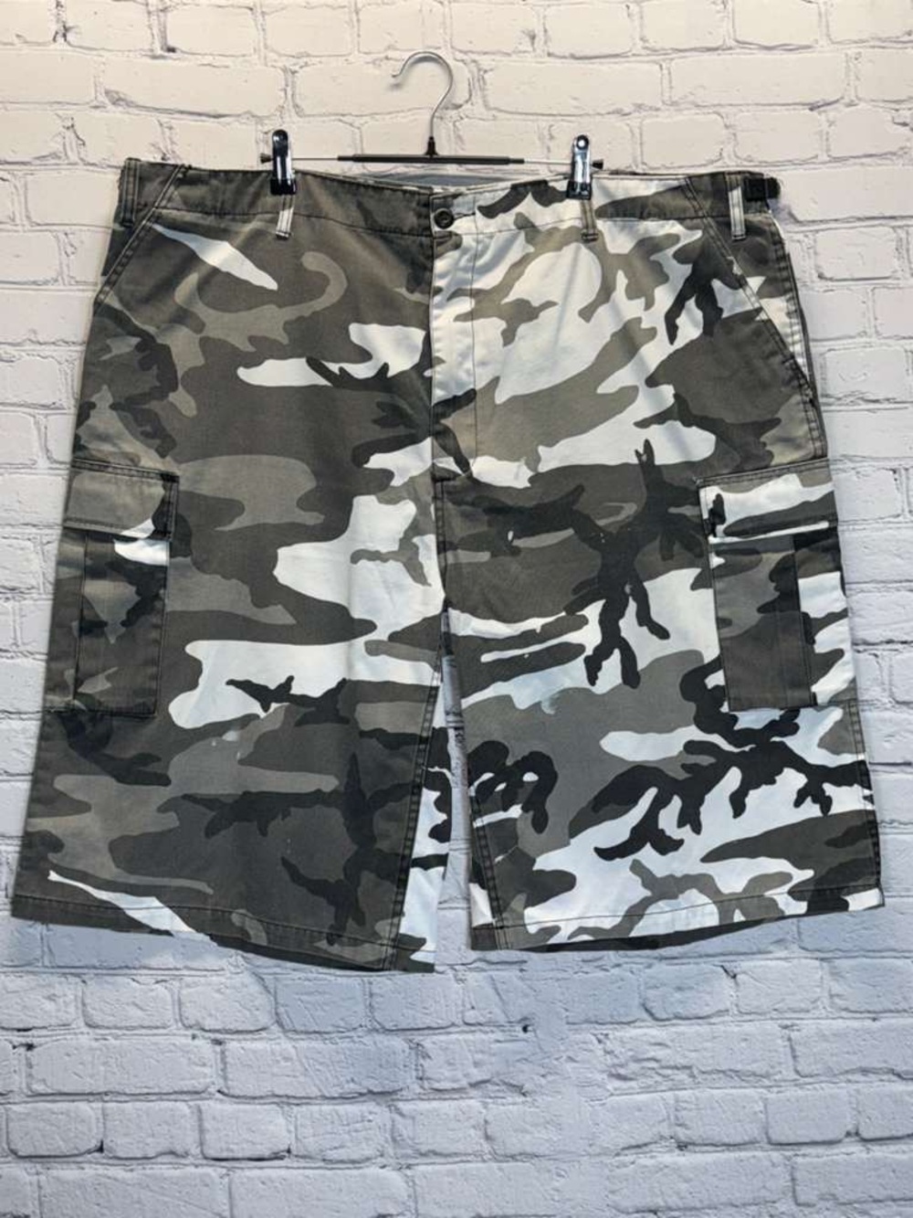 Rothco BDU Combat Shorts Mens 2XL Cargo Urban Camo Button Fly Grunge Workwear